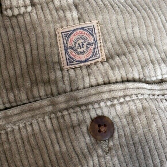 Abercrombie & Fitch Men's 38 x 32 Corduroy Pants Tan Vintage 90's Prep Baggy Y2K - Picture 6 of 8